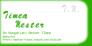 timea mester business card